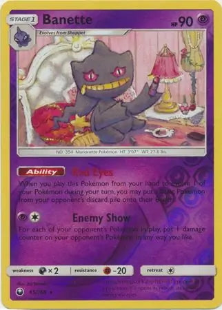 Celestial Storm Banette #65/168 reverse holo